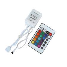 Dc12v Input 24 Key Ir Remote Control Led Controller For Rgb Led Strip Lights Led Controller Rgb Led Strip Lights Rgb Led