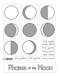 B was learning about phases of the moon, so to help him better understand i decided to try some phases of the moon activities. Phases Of The Moon Worksheets Superstar Worksheets