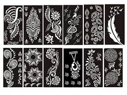24 pieces henna tattoo stencil kit,henna tattoo stencils body paint, hand painting, henna body art, tattoo templates kit latinychose sale price $35.08 $ 35.08 $ 38.98 original price $38.98 (10% off) free shipping add to favorites 1 reusable henna tattoo stencil sticker temporary tattoo stencil dyi#s230. Pack Of 12 Sheets Self Adhesive Henna Tattoo Stencils Template For Henna Tattoo Body Art Painting Glitter Tattoos Airbrush Tattoo Buy Online In United Arab Emirates At Desertcart Ae Productid 47465076