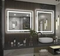 LED Bathroom Mirror for Wall, Rectangle Lighted Vanity ...