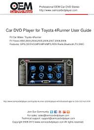 What do you need to know before you buy a toyota 4runner? Car Gps Dvd Player For Toyota 4runner User Guide