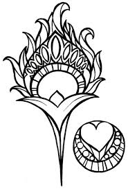 2500 x 3300 file type: Peacock Feather Coloring Page Drawing Free Image Download