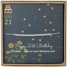 Nourishlov birthday 21st gifts for her, sterling silver 2 circle cz necklace gift for women,21 year old gift,best friend or daughter birthday gifts 4.6 out of 5 stars 105 £21.95 £ 21. Happy 21st Gifts For Her Sterling Silver Bead Bracelet For 21st Birthday Gift Adjustable Jewelry 7 10 Cord Amazon Co Uk Jewellery