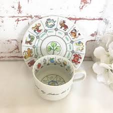 Vintage Fortune Telling Tea Cup Symbol Tea Leaves Reading Tasseography Teacup Halloween Games Leaf Divination Japan By Reading Tea Leaves Tea Leaves Etsy Finds