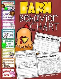 behavior clip chart farm animals theme classroom behavior