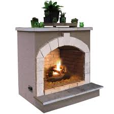 Cal Flame 48 In Propane Gas Outdoor Fireplace Frp906 2 1 The Home Depot Outdoor Gas Fireplace Fireplace Kits Natural Gas Outdoor Fireplace