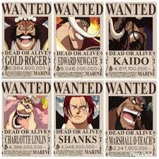 List bounty tertinggi dan poster buronan tokoh/karakter. Poster Bounty One Piece Yonkou Shopee Indonesia