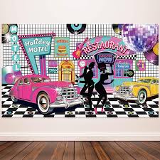 4.7 out of 5 stars. Blulu 50 S Theme Party Decorations Rock And Roll Party Backdrop Party Banner Classic 50s Backdrop Banner For 1950 S Party Decorations