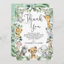 452 Giraffe Thank You Cards Zazzle