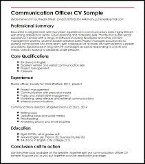 Maybe you would like to learn more about one of these? Communication Officer Cv Example Myperfectcv