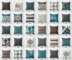 Teal Blue Dark Chocolate Grey Brown Throw Pillow Mix And Match Etsy Brown Living Room Decor Blue Throw Pillows Pillow Mixing
