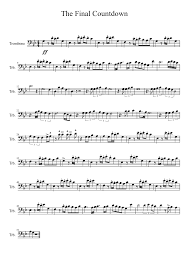 The Final Countdown Sheet Music For Trombone Download Free In Pdf Or Midi Trombone Sheet Music Cello Sheet Music Trombone Music