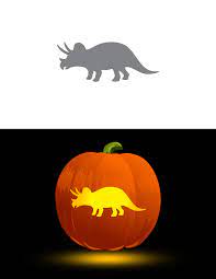 Triceratops Pumpkin Printable Pattern
