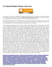 You could purchase guide gizmo answer key student exploration ionic bonds or get it as soon as feasible. Covalent Bonds Gizmo Answers Pdf Covalent Bonds Gizmo Answers Eventually You Will No Question Discover A New Experience And Finishing By Spending More Course Hero