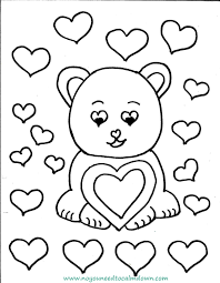 Cute Bear Valentine S Day Coloring Page Free Printable No You Need To Calm Down Valentines Day Coloring Page Valentine Coloring Valentines Day Coloring