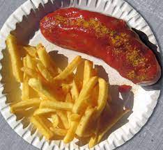ˈkœʁiˌvʊɐ̯st ( listen)1) is a fast food dish of german origin consisting of steamed, then fried pork sausage (german: Currywurst Wikipedia