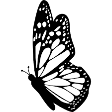 Free butterfly outline icons in various ui design styles for web, mobile, and graphic design projects. Butterfly Side View With Detailed Wings Free Vector Icons Designed By Freepik Butterfly Outline Butterfly Clip Art Butterfly Stencil