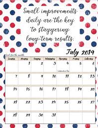 Free Printable 2019 Monthly Motivational Calendars Calendar Printables Monthly Calendar Printable Monthly Quotes