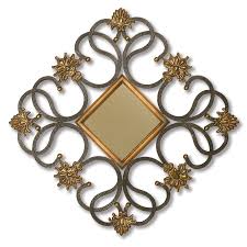 Diamond shaped mirror, wall decoration mirror and metal ornaments, 2 lengths can be combined and matched, apartment décor/wall art. 2445 Diamond Shaped Wall Mirror Passport Furniture