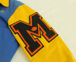 Letterman jacket or sweater patches. Vintage 8 Varsity Letterman Letter M Applique Football Etsy Lettering Varsity Lettermen