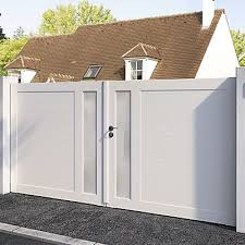 Portail cloture qualite renovation qualite renovation. Portail Pvc Ciotat Blanc 300 X H 150 Cm Castorama