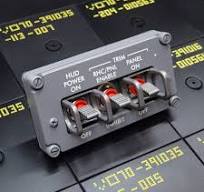 SPACE SHUTTLE FLIGHTDECK PANEL - HUD POWER / TRIM