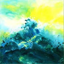 Modern abstract abstract painting yellow abstract. Ocean Painting Abstract Art For Sale Original Artwork Of Waves