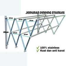 Harga plbok single jemuran baju pakaian dinding lipat stainless steel. Jual Jemuran Dinding Stainless Terbaru Harga Murah Blibli Com