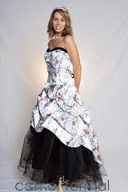 Semi High Low With Black Under Snow Camo Camo Wedding Dresses Camo Prom Dresses Camo Wedding Dress