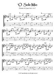 'o sole mio (mon soleil, en napolitain) est une célèbre chanson d'amour napolitaine de 1898, composée par les napolitains eduardo di capua et alfredo mazzucchi (it), avec des paroles de giovanni capurro. O Sole Mio Guitar Solo Sheet Music Download Sheet Music Music Download Guitar Solo