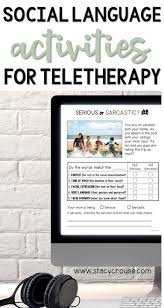 Social Language Activities For Teletherapy In 2020 Language Activities Speech Activities Speech Language Therapy