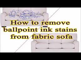 How do you get ink out of clothes? How To Remove Ballpoint Ink Stain From Fabric Sofa Youtube