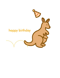 Kangaroo Birthday Card Birthday Wishes Cards Happy Birthday Wishes Cards Happy Birthday Fun