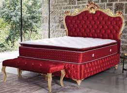 Get free shipping on qualified full beds or buy online pick up in store today in the furniture department. Casa Padrino Baroque Double Bed Red Gold Ornate Velvet Bed With Mattress Baroque Style Bedroom Set Bedroom Furniture
