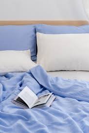 Light Blue Linen Bedding Set Linen Boutique