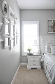 Vintage Frames Wall Gallery With Vintage Frames Painted In White Home Bunch S Beautif Bedroom Carpet Colors Gray Bedroom Walls Grey Bedroom With Pop Of Color