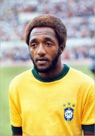 Player Paulo César Lima, known as Caju, during a game in the 1974 World Cup  in Germany. Reproduction