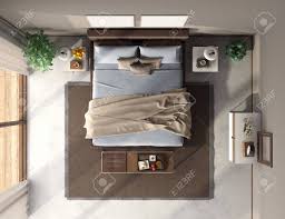 Create your dream bedroom with our selection of beds, dressers and night stands. Top View Of A Modern Master Bedroom With Double Bed Bench And Stock Photo Picture And Royalty Free Image Image 143953830