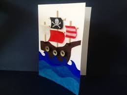 Designcap's kids' birthday card maker is free and easy to use. Pirate Ship Birthday Card My Kid Craft