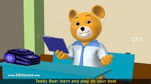 Teddy bear teddy bear rhymes. Teddy Bear Song 3d Animation Teddy Bear Nursery Rhyme For Children Youtube