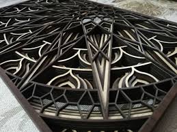 Download Multi Layered Laser Cut Artwork 3d Cad Model Library Grabcad
