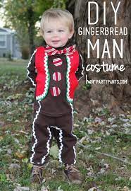 Diy Gingerbread Man Costume Easy 10 Dollars Or Less And Perfect For Halloween Or Ch Gingerbread Man Costumes Diy Costumes Kids Christmas Character Costumes