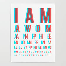 I Am A Woman Phenomenally Phenomenal Woman Thats Me Eye Chart Poster By Mensijazz