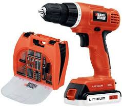 Black And Decker Power Drill Accessories New Black Decker Cordless 20 Volt Lithium Ion Drill Kit With 100 Accessories Ebay Black Decker Drill Drill Bit Sets