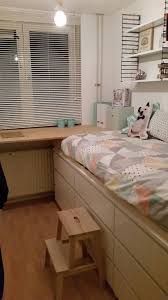 Diy Ikeahack Stolz Darauf Wie Es Ausgeht Mein Jungster Ist Begeistert Von Diesem Raum 3 Malm Schubladenschranke Fur Ein Bett Mit Viel Stauraum Und Einen Sch Diy Storage Bed Desk Under Bed