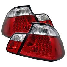 Spyder Auto Bmw E46 3 Series 99 01 4dr Led Tail Lights Red Clear 5000750 The Home Depot