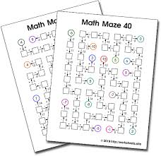 Addition And Subtraction Math Mazes With Integers Free Printable Math Mazes Fun Math Activities Free Print Math Maze Fun Math Worksheets Fun Math Activities