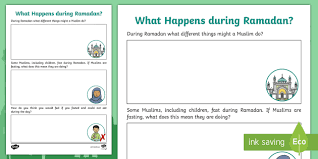 What you can and can't do during the holy month from smoking to sex. What Happens During Ramadan Worksheet Ks1 Education