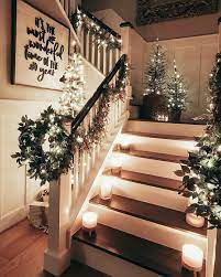 Vintagefarmhouseloving On Instagram Who Is Already Missing Christmas This House Is J Christmas Staircase Farmhouse Christmas Decor Christmas Decorations