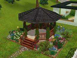 Building And Adding Landscaping To A Gazebo Psychedelicsim Designs In Sims 3 Landscaping Ideas Outdoor Garden Furniture Gazebo Backyard Gazebo